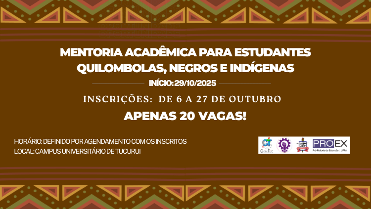 Mentoria Acadêmica para estudantes quilombolas, negros e indígenas