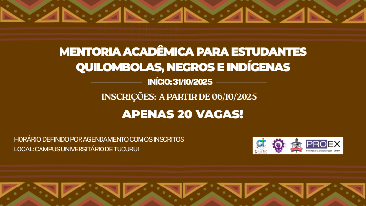 Mentoria Acadêmica para estudantes quilombolas, negros e indígenas