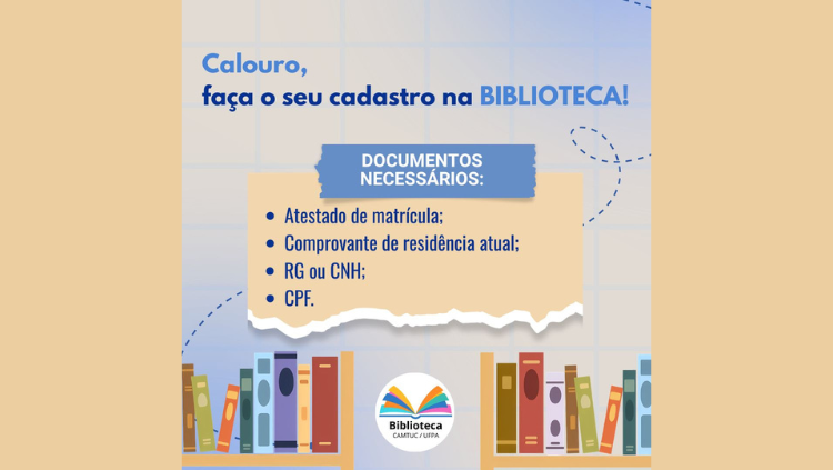 Calouro, cadastre-se na Biblioteca do Camtuc!