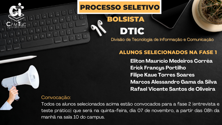 Seleção para bolsista - DTIC