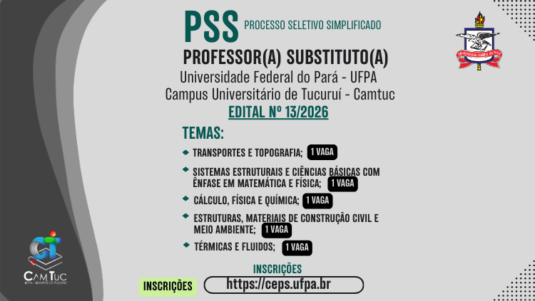 PSS UFPA – Campus de Tucuruí | Edital nº 13/2026